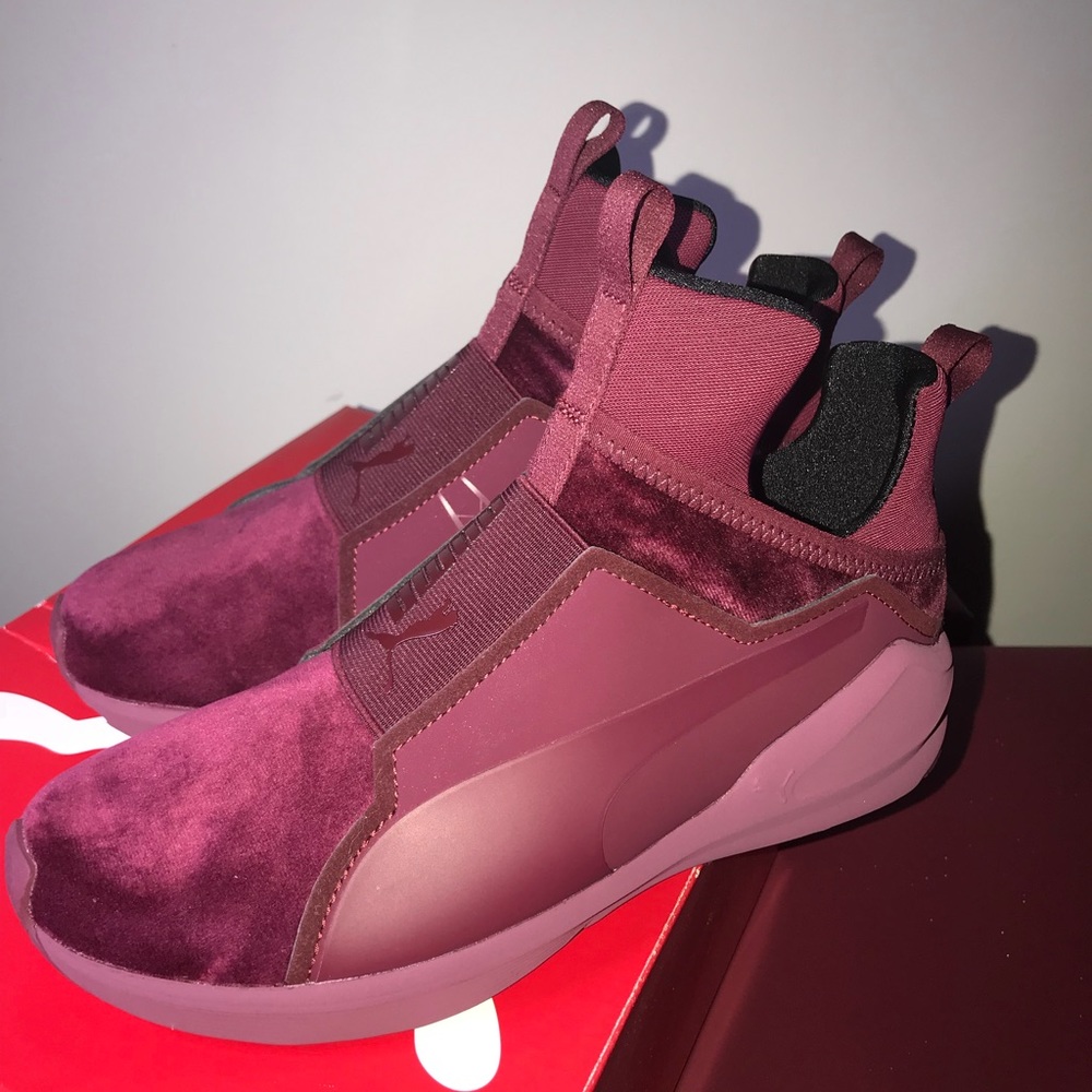 Burgundy Pumas by Rihanna - Picture 2 of 5
